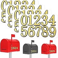 40pcs 3D Gold Mailbox Numbers for Outside, Self-Adhesive House Numbers for Mailbox, Mail Boxs Number
