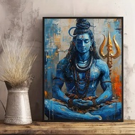 Perilla-ศาสนานามธรรม Shiva โปสเตอร์ศิลปะผ้าใบลายพิมพ์ภาพวาดของตกแต่งเชิงศิลปะผนังสำหรับบ้านห้องนอนห้