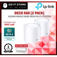 TP-Link Deco X60 (2 Pack) AX3000 Dual Band WiFi 6 Whole Home Wireless AX Mesh WiFi Router System