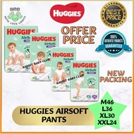 Huggies AirSoft PANTS Super Jumbo Pack (M46/L36/XL30/XXL24) (Ultra Natural Soft)