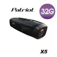 【愛國者】PATRIOT X5 前後雙鏡 FHD1080P WIFI 機車行車記錄器 (4小時續航力)(內附32G記憶卡)