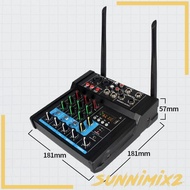 [Sunnimix2] Audio Mixer 48V Power DJ Mixer for Studio Computer