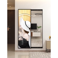 H-Y/ DTB9Hidden Mirror Full-Length Mirror Sliding Bedroom Full-Length Mirror Hanging Home Wall Mount Decorative Painting