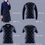 T-Shirt Men's and Women's Muslim Jersey Baju Muslim Couple Set Jersey, Jersey Muslim, Malaysian Musl