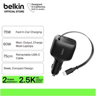 Belkin CCC001fqBK BoostCharge Retractable Car Charger 75W