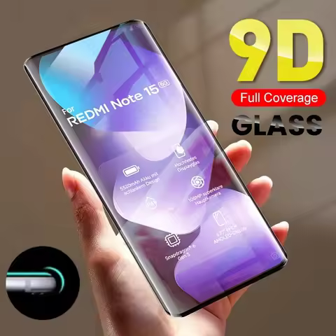 9D Curved Screen Protector for Xiaomi Redmi Note 15 5G 4G Protective Glass on Redmy Note15 Pro+ Pro 