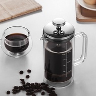 Double Layer High Borosilicate Glass Press Pot Press Filter Coffee Apparatus French Coffee Pot with 