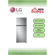 LG 423L 2 Door Top Mounted Freezer Refrigerators (Platinum Silver) LG-GN-B392PLGK