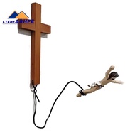 LtehfWall Crosses Bungee Jumping Decoration, Easter Crosses Decoration Easter Ambiance Decorative