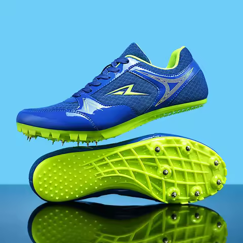 Men Women Athletic Shoes Track and Field Shoes Sprint Training Spikes Shoes Long Jump Sneakers Stude