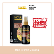 Natur Hair Vitamin Ginseng 80 ml - Vitamin Rambut Rontok / Anti Hair Fall / Menguatkan Akar Rambut