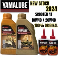 100% JAMINAN ORIGINAL YAMALUBE 4T 20W40 AT 10W40 SEMI SYNTHETIC SCOOTER ENGINE OIL MINYAK HITAM 0.8L