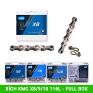 KMC 8, 9, 10 Speed Sports Bicycle Chain, KMC X8 9 10 Speed Bicycle Chain/Chain