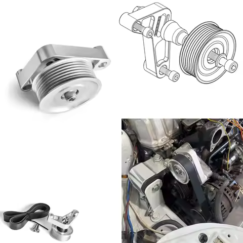 K24 engines EP3 Style Idler Pulley Kit Adjustable For Honda Civic K-Series Integra K24 Swap w/ Belt 