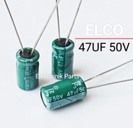 (10 Buah) KAPASITOR ELCO 47UF 50V CAPACITOR ELCO 47UF 50V KAPASITOR ELCO 50V 47UF ELCO 47UF 50VOLT