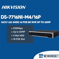 HIKVISION DS-7716NI-M4/16P 16CH 1.5U 4HDD 16 POE 8K NVR UP TO 32MP