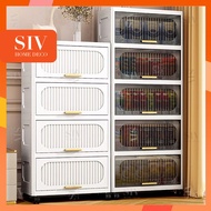 SIV 32-70cm Durabox Cabinet Drawer Flip Top Storage Plastic Wardrobe For Toy Clothes Home Organizer