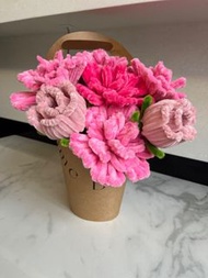 扭扭棒康乃馨玫瑰花束
