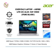Acer Aspire Lite 15 AL15-41P-R4DZ 15.6" FHD Laptop Pure Silver ( R7-5700U, 16GB, 512GB SSD, ATI, W11