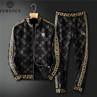 men's velvet tracksuit jogging suits with jacket & sport sets M-4XL H039