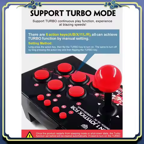 A86P-Arcade Joystick For Switch TURBO Games Console 4 In 1 Game Joystick Station For Nintendo Switch