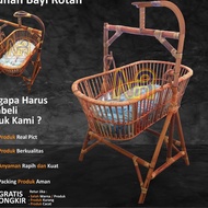 Rocking Baby Rattan Swing, Baby Swing, Minimalist Estetical Baby Swing