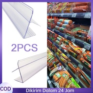 1m/2pcs Price Rail Label Harga Pop Card Price Tag Gondola Label Rak Minimarket Label Display Harga S
