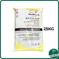 REAL STRONG Bio Chemical 4-16-16 25kg EM Fertilizer for Flower Fruit Vegetable Baja Bio-Kimia Baja B