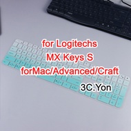 Keyboard Cover for Logitechs MX Keys S Wireless Keyboard Keys Advanced for Mac Craft Protector Illum