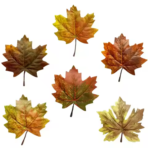 Artificial Canadian Maple Leaf Halloween Shooting Props Simulation Maple Leaf Home Decoration Planta
