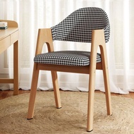 Nordic Cafe Solid Wood Negotiation Household Chair Chair Restaurant with Leisure Hotel Dining Chair 