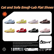 1 Cat and Sofa Emoji-Lab Flat Shoes Comfortable