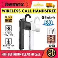 REMAX RB-T35 Wireless Bluetooth V5.0 Headset Business Bluetooth Call Headset Mono Earphone In-Ear Stereo Earbuds