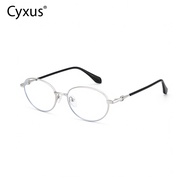 Cyxus Blue Light Blocking Glasses  Oval Frame Korean Style Unisex Metal Frame AC Lenses 8394