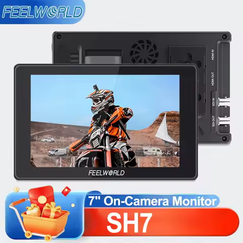 FEELWORLD SH7 7-inch Ultra Bright 2200nit On-camera Monitor SDI HDMI Cross Conversion 3D LUT Touch S