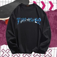 <myTSHIRT> Baju army blue THRASHER ootd street wear 3XL t-shirt lengan panjang lelaki viral/100%COTT