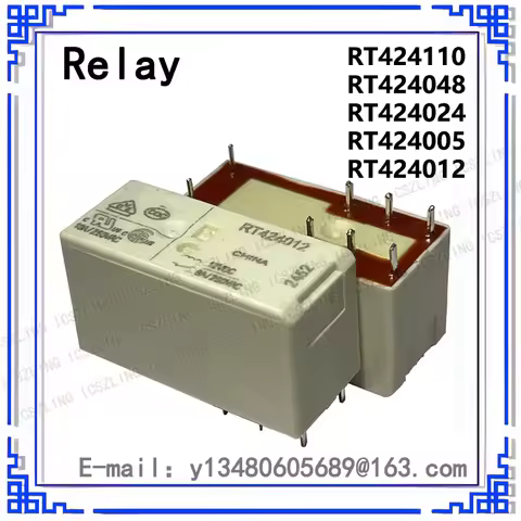 20Pcs/Lot Power relays RT424005 RT424012 RT424024 RT424048 RT424110 8PIN 8A 250VAC Power Relay 5V 12