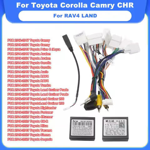 Canbus Box RZ-FT01 RZ-FT52 for Toyota Corolla Camry CHR RAV4 LAND CRUISER Android Car Radio Wiring H