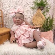 NPK 19inch August Reborn Baby Doll Already Painted Finished Same As Picture Lifelike Soft Touch 3D S