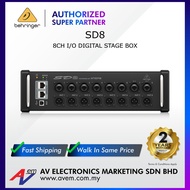 BEHRINGER SD8 I/O Stage Box with 8 Remote-Controllable Midas Preamps, 8 Outputs