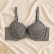 bra & cotton Plus Size Lace T-Shirt Bra 36D-48D | Full Cup High Side Band Support Bra 4 Hooks (3289)