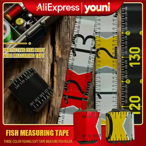 3-Color Portable Fishing Tape Measure | 140cm/55in Fish Ruler with Centimeter & Inch Scales for All 