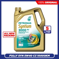 5L (100% Original) Petronas Syntium 3000 AV 5W40 SN C3 Fully Synthetic Engine Oil (5L) 10000KM 5W-40