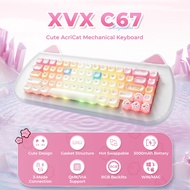 XVX C67 AcriCat Mechanical Keyboard Tri-Mode Gasket Hot-Swappable 67 Keys PBT MAO Profile Keycaps Li