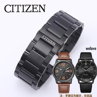 West Iron City CITIZEN Watch Strap Steel Band Men Stainless Steel Suitable for Photodynamic Energy AO9000 BM8475 23