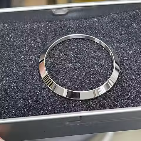 39.3mm High-Quality 316L Stainless Steel Shiny Polished Silver Bezel For RLX DateJust 41MM Machinery