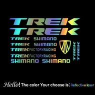 Reflective Color TREK Bike Stickers For Frame Decor MTB Cycling Decoration Trek Road Bicycle Vinyl Sticker Decal