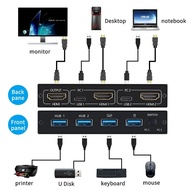 【Versatile】 Hdmi Kvm Switch 4 Port 4k Usb Switch Kvm Vga Switcher Splitter Box For Sharing Printer K
