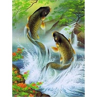 5D diamond painting, Diamond fish painting