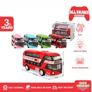 Modern City Diecast Cast Metal Double Decker Bus Toy